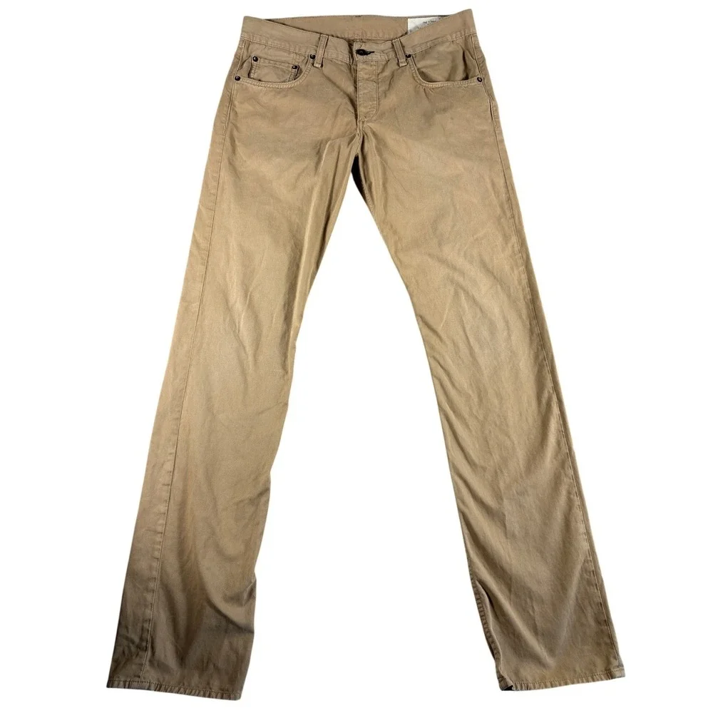 Rag & Bone Standard Issue Fit 3 Pants Mens 33 Khaki Rugged Durable Slim Straight